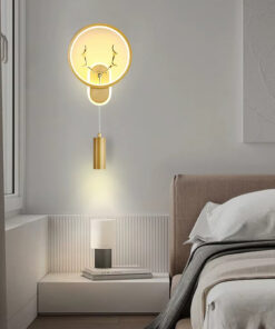 Home Decoration Wall Lamp Iron Body Acrylic Lampshade Corridor Sconce Light Deer Bedroom Up Down Modern Nordic LED Lustre